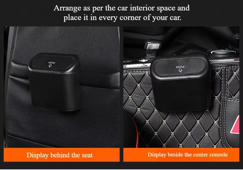 1/2/3Pcs Car Trash Can (with Lid) Contains 60 (300) Garbage Bags, Small Car Trash Can, Leak-proof Mini Car Accessories 자동차 쓰레기통
