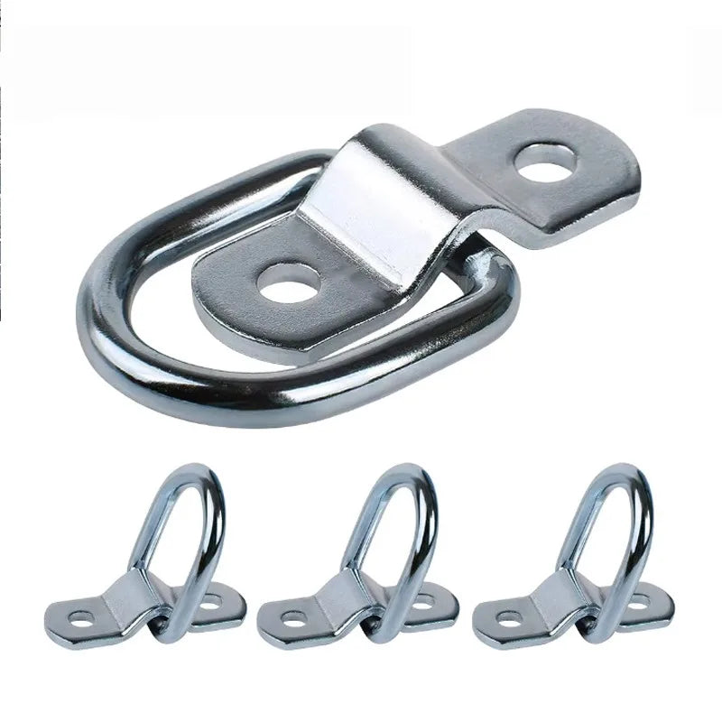 1-10Pcs D Rings Tie Down Anchors Ring Pull Hook Stainless Steel Lashing Ring Load Fit for Car Boat Cargo trailer Vehicles RV Van
