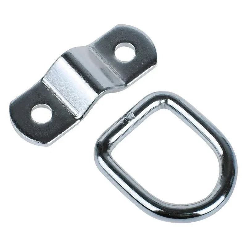 1-10Pcs D Rings Tie Down Anchors Ring Pull Hook Stainless Steel Lashing Ring Load Fit for Car Boat Cargo trailer Vehicles RV Van