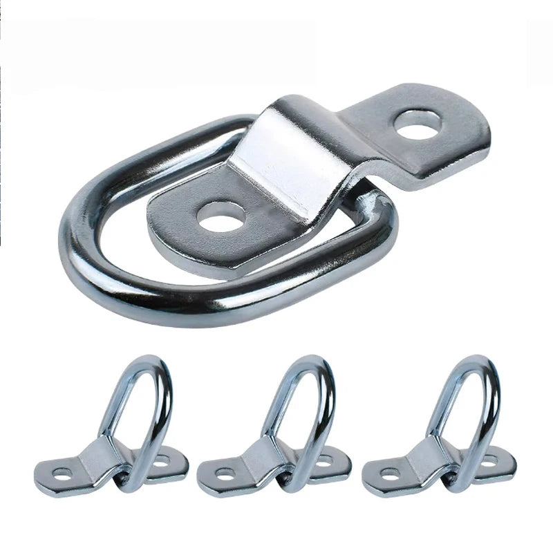 1-10Pcs D Rings Tie Down Anchors Ring Pull Hook Stainless Steel Lashing Ring Load Fit for Car Boat Cargo trailer Vehicles RV Van